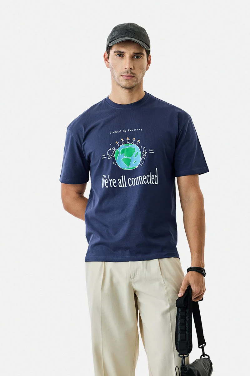 سنيتش We're All Connected Oversized T-Shirt